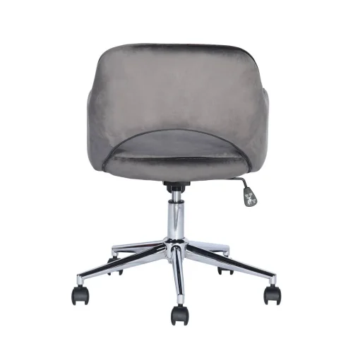 Кресло офисное Кларк, велюр, серый УТ000005058 Stool Group, серый/велюр, ножки/металл/хром, размеры - ****540*590 фото 5