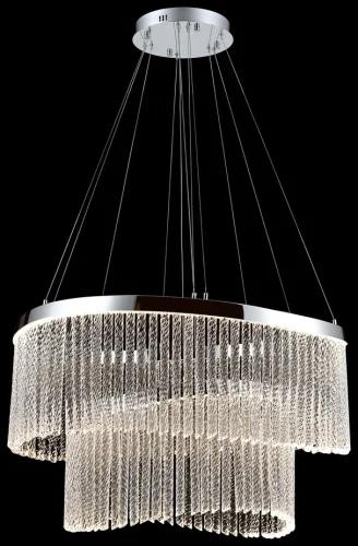 Люстра подвесная LED Helma WE465.02.103 Wertmark прозрачная на 1 лампа, основание хром в стиле современный арт-деко 