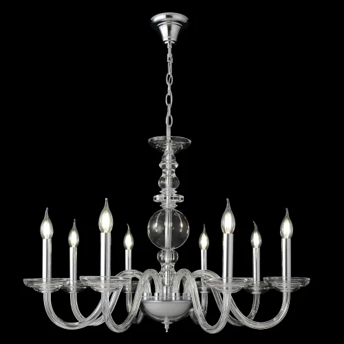 Люстра подвесная ARABESQUE SP8 CHROME Crystal Lux без плафона на 8 ламп, основание хром в стиле классический фото 2