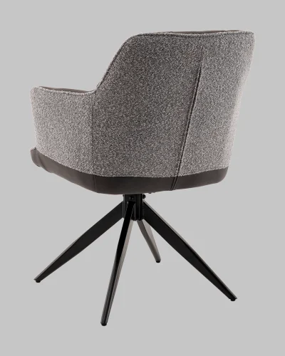Стул обеденный Naya,  серый, экокожа, букле УТ000040789 Stool Group, серый/букле, ножки/металл/чёрный, размеры - *870**** фото 6