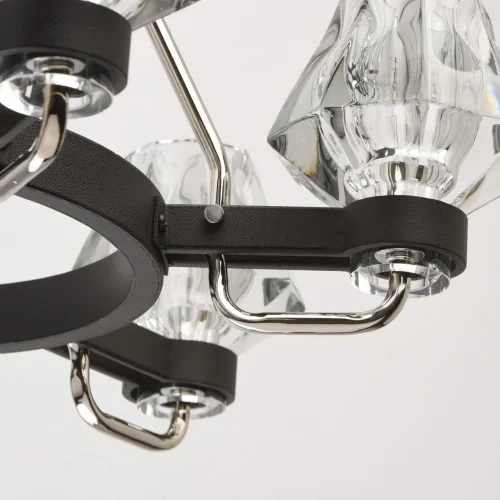 Люстра подвесная Джестер 104012506 MW-Light прозрачная на 6 ламп, основание хром в стиле современный  фото 8