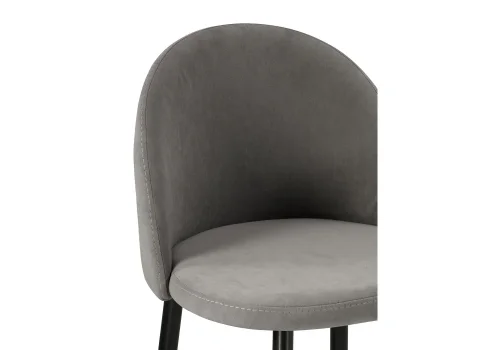 Барный стул Амизуре темно-серый / черный матовый 448663 Woodville, серый/велюр, ножки/металл/чёрный, размеры - ****480*530 фото 5