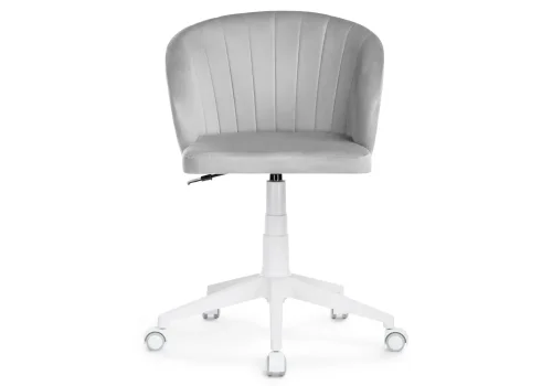 Компьютерное кресло Пард confetti silver серый / белый 464231 Woodville, серый/велюр, ножки/пластик/белый, размеры - *870***590*600 фото 3