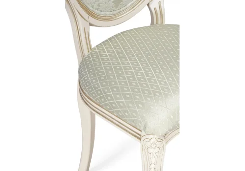Деревянный стул Инои ткань soprano pearl / ромб / бежевое золото 615244 Woodville, бежевый/ткань, ножки/массив дерева/бежевый, размеры - *960**** фото 7