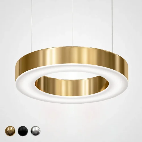 Светильник подвесной LED Horizontal 177931-22 ImperiumLoft золотой 1 лампа, основание золотое в стиле современный кольца