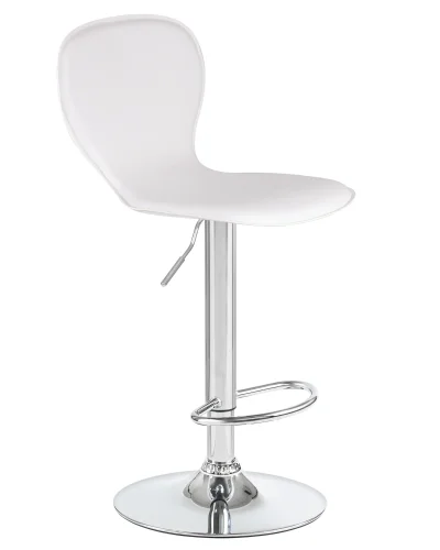 Стул барный набор 2 шт. SET-2 2640-LM ELISA, цвет сиденья белый, цвет основания хром Dobrin, /экокожа, ножки/металл/хром, размеры - 860*1070***390*480 фото 3