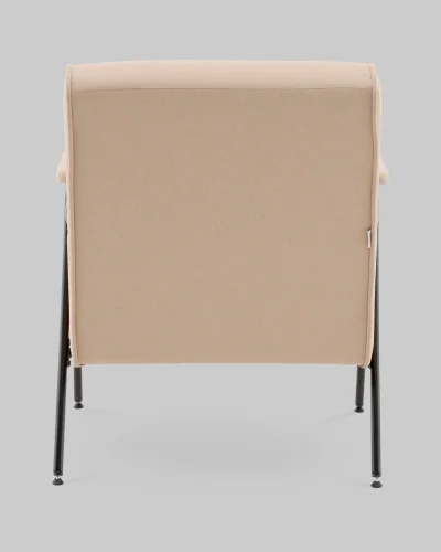 Кресло Эндино рогожка бежевый УТ000041562 Stool Group, бежевый/рогожка, ножки/металл/чёрный, размеры - *****мм фото 5
