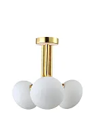 Светильник подвесной ALICIA SP3 GOLD/WHITE Crystal Lux белый 3 лампы, основание золотое в стиле современный 