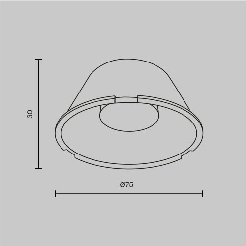 Линза ⌀75mm 24° для Focus Led 40Вт Focus Led LensD75-24 Maytoni прозрачный для шинопроводов серии Focus Led фото 3