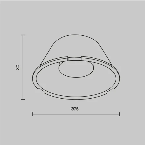 Линза ⌀75mm 24° для Focus Led 40Вт Focus Led LensD75-24 Maytoni прозрачный для шинопроводов серии Focus Led фото 3