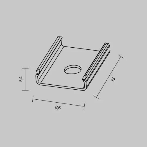 Комплект креплений (для профиля 08×09) 4 шт., ALM-0809-MT 642016 Maytoni цвет LED K, световой поток Lm фото 2
