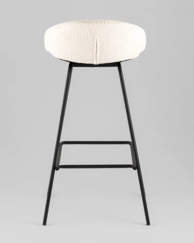 Стул барный Nita, букле молочный УТ000040261 Stool Group, молочный/букле, ножки/металл/чёрный, размеры - ***** фото 5