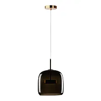 Светильник подвесной LED Dauphin 10040A LOFT IT коричневый 1 лампа, основание золотое в стиле модерн выдувное