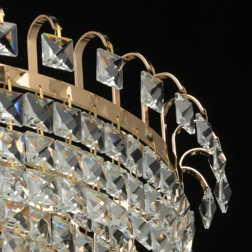 Люстра хрустальная Аделард 642011005 MW-Light прозрачная на 5 ламп, основание золотое в стиле классический  фото 10