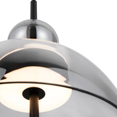 Светильник подвесной LED Bangkok MOD185PL-L6B3K4 Maytoni серый на 1 лампу, основание чёрное в стиле современный фото 5