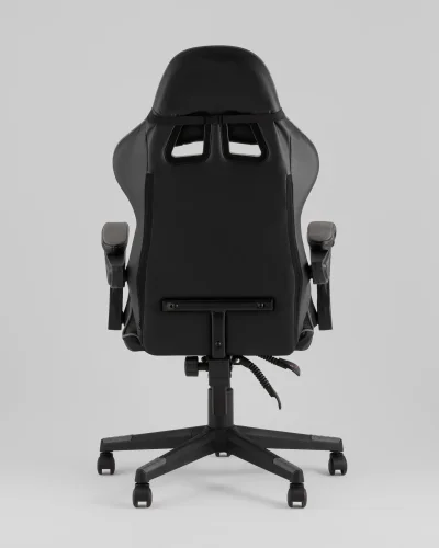 Кресло спортивное TopChairs Shadow, черно-серый УТ000039463 Stool Group, чёрный/экокожа, ножки/полимер/чёрный, размеры - 1170*1270***710*710 фото 6