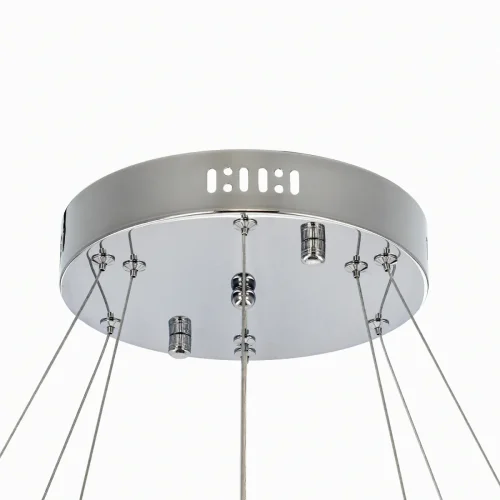 Люстра подвесная LED с пультом Etera CL322060 Citilux прозрачная на 1 лампу, основание хром в стиле современный хай-тек флористика с пультом кольца фото 9
