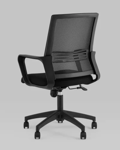 Кресло офисное TopChairs Simplex черный УТ000037112 Stool Group, чёрный/ткань, ножки/металл/чёрный, размеры - 520*1020***580*550 фото 5