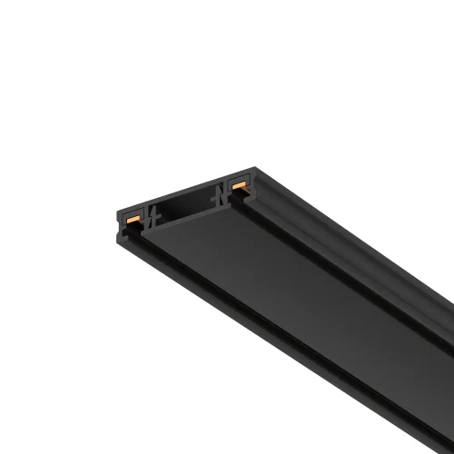 Шинопровод 2м с заглушками накладной Magnetic track system Radity TRX084EC-112B Maytoni чёрный в стиле современный для светильников серии Magnetic track system Radity накладной шинопровод radity радиусная магнитная