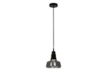 Светильник подвесной Puro AP9006-1B GR iLamp серый чёрный 1 лампа, основание чёрное в стиле современный 