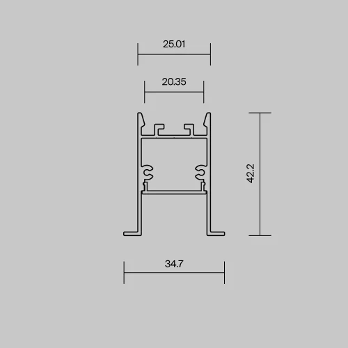 Алюминиевый профиль встраиваемый скрытого монтажа 35x42 (Черный, 2 м), ALM-3542-B-2M 632015 Maytoni цвет LED K, световой поток Lm фото 3