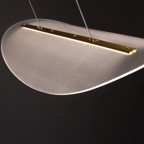 Светильник подвесной LED Cloud FR5441PL-L40G Freya прозрачный на 2 лампы, основание золотое в стиле современный хай-тек фото 9
