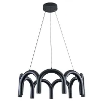 Светильник подвесной LED Warhol A3258LM-45BK Arte Lamp чёрный на 1 лампу, основание чёрное в стиле современный хай-тек минимализм 