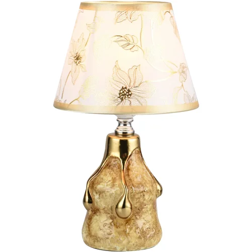 Настольная лампа Liliana TL0302-T Toplight белая 1 лампа, основание золотое керамика в стиле классический 