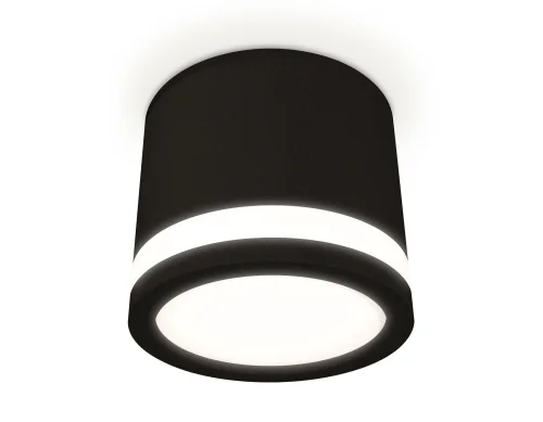 Светильник накладной XS8111003 Ambrella light чёрный 1 лампа, основание чёрное в стиле хай-тек круглый