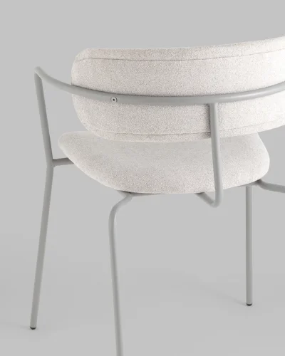 Стул Дженни букле светло-серый каркас серый муар УТ000039182 Stool Group, /, ножки//, размеры - *740***550*530 фото 5