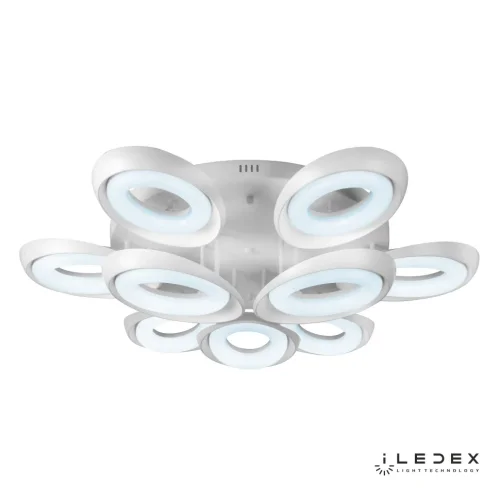 Люстра потолочная ЛЕД с пультом Фанси (Fancy) FS-011-X9 216W WH iLedex белая на 1 лампу, основание белое в стиле хай-тек современный с пультом фото 3 Люстра потолочная ЛЕД с пультом Фанси (Fancy) FS-011-X9 216W WH iLedex белая на 1 лампу, основание белое в стиле хай-тек современный с пультом фото 3
