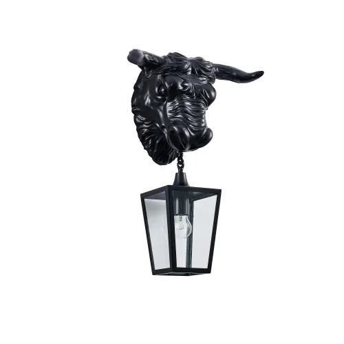 Настенный светильник Bison 4001-1W Favourite уличный IP44 чёрный 1 лампа, плафон прозрачный в стиле замковый кантри E27 фото 2