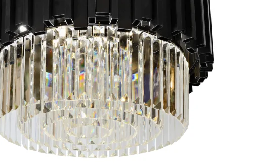 Люстра подвесная Element MD8584-10 BK iLamp прозрачная на 10 ламп, основание чёрное в стиле американский современный  фото 3