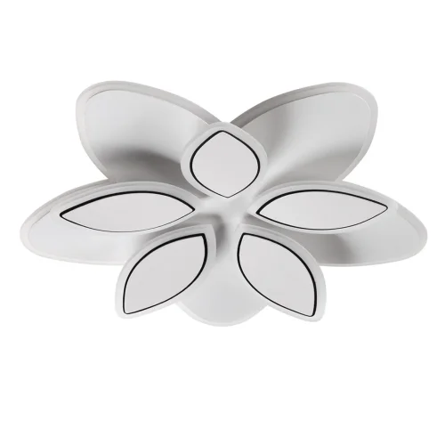 Светильник потолочный LED Lotus 8014/75CL Lumion белый на 1 лампу, основание белое в стиле минимализм 