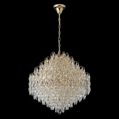 Люстра подвесная HEDONIST SP16 Crystal Lux золотая на 16 ламп, основание золотое в стиле классический флористика фото 3