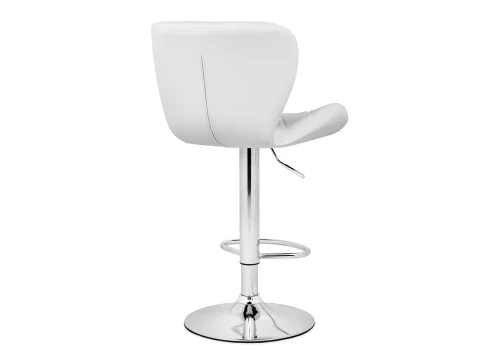 Барный стул Porch white / chrome 15508 Woodville, белый/искусственная кожа, ножки/металл/хром, размеры - *1100***470*530 фото 4