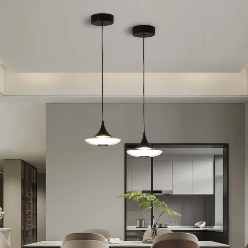 Светильник подвесной LED Wilet 4656-1P Favourite прозрачный на 1 лампу, основание чёрное в стиле современный фото 4