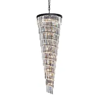 Люстра подвесная V5311-1/17 Vitaluce прозрачная на 17 ламп, основание чёрное в стиле современный классический 