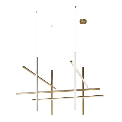 Светильник подвесной LED Coordinates 10393/B LOFT IT белый матовый золото на 8 ламп, основание матовое золото в стиле хай-тек 