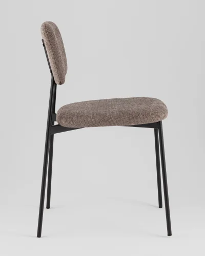 Стул Chao, коричневый, черные ножки, 2шт./уп. УТ000039970 Stool Group, коричневый/рогожка, ножки/металл/чёрный, размеры - *780**** фото 6