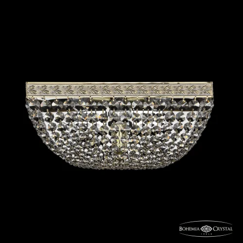 Бра 19112B/35IV GW Bohemia Ivele Crystal прозрачный на 3 лампы, основание золотое в стиле классический sp