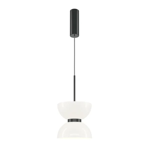 Светильник подвесной LED Kyoto MOD178PL-L11B3K Maytoni белый 1 лампа, основание чёрное в стиле современный арт-деко 