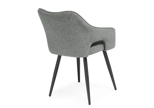 Стул на металлокаркасе Hera dark gray / black 15843 Woodville, серый/рогожка, ножки/металл/чёрный, размеры - ****550*600 фото 4