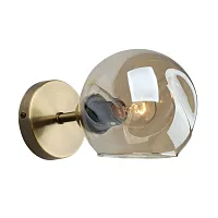 Бра Ostellato OML-93301-01 Omnilux прозрачный 1 лампа, основание матовое золото в стиле лофт 