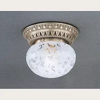 Светильник потолочный PL 7721/1 Reccagni Angelo белый 1 лампа, основание античное бронза в стиле классический 