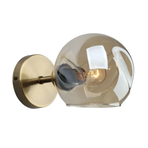 Бра Ostellato OML-93301-01 Omnilux прозрачный на 1 лампа, основание матовое золото в стиле лофт 