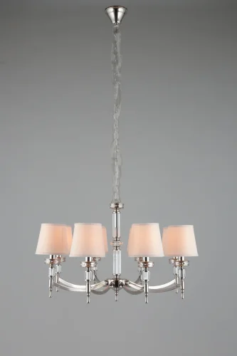 Люстра подвесная Maranza OML-87203-08 Omnilux бежевая на 8 ламп, основание серебряное в стиле классика  фото 9