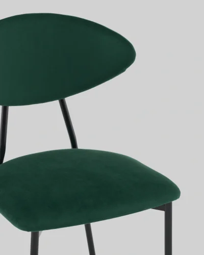 Стул обеденный Квинси велюр зеленый УТ000041638 Stool Group, зелёный/велюр, ножки/металл/чёрный, размеры - ***** фото 6