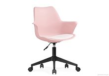 Компьютерное кресло Tulin white / pink / black 15709 Woodville, белый/экокожа, ножки/пластик/чёрный, размеры - *910***600*600
