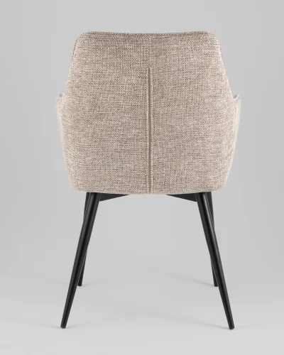Стул обеденный Lynet, светло-коричневый УТ000039280 Stool Group, коричневый/рогожка, ножки/металл/чёрный, размеры - ***** фото 4